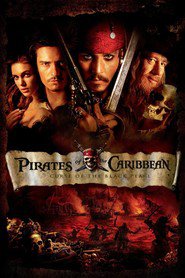 Poster for the movie "Pirates of the Caribbean: The Curse of the Black Pearl 2003"